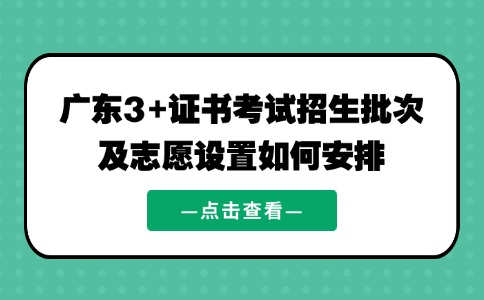 广东3+证书考试