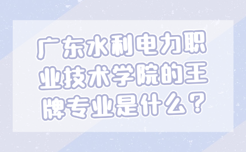 广东水利电力职业技术学院的王牌专业是什么?