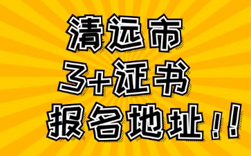 2025年清远市3+证书高考报名地址