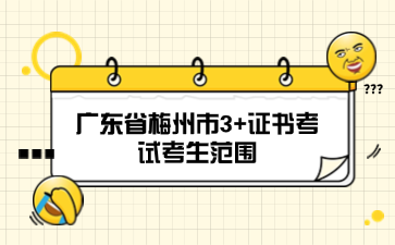 广东省梅州市3+证书考试考生范围