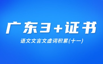 广东3+证书语文文言文虚词积累(十一)