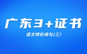 广东3+证书语文辨析病句(三)