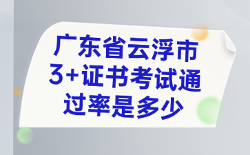 广东省云浮市3+证书考试通过率是多少