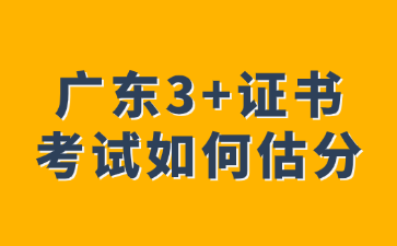 广东3+证书考试如何估分