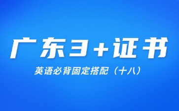 广东3+证书英语必背固定搭配(十八)