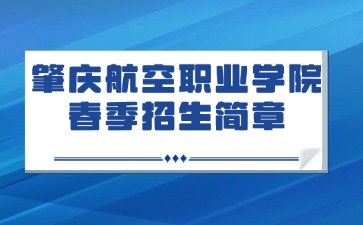 2025年广东肇庆航空职业学院春季招生简章