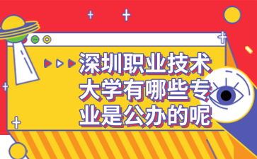 深圳职业技术大学有哪些专业是公办的呢