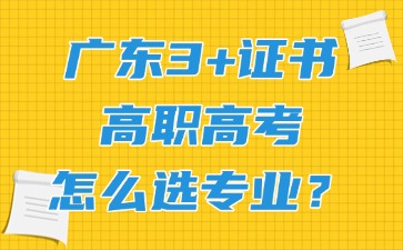 广东3+证书高职高考怎么选专业?